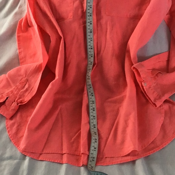 Lenin/cotton mix, Tunic top, colour is beautiful coral. - Picture 7 of 8